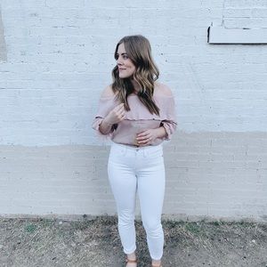 Morning Lavender crop lace top